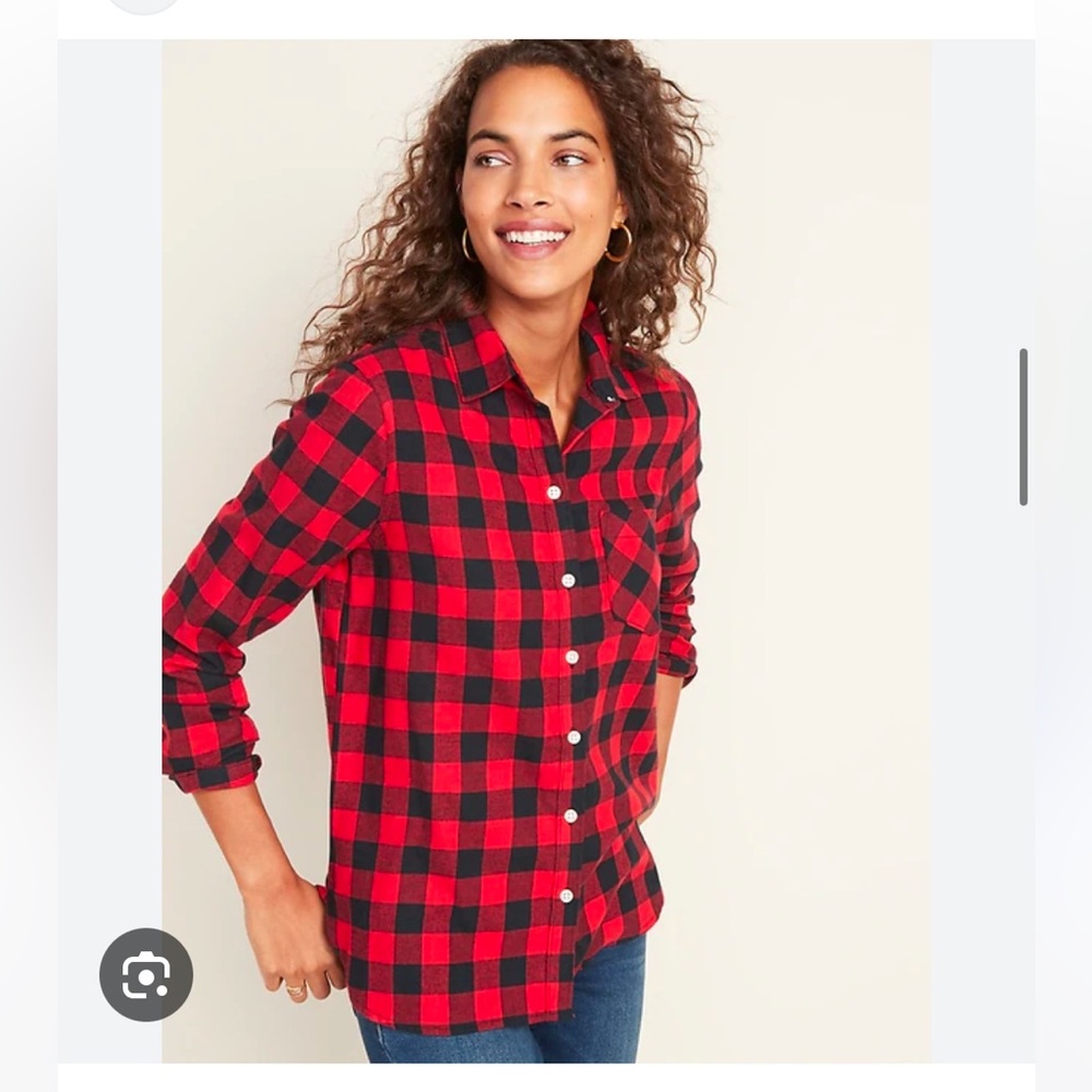 Buffalo plaid, long sleeve Gap button down shirt